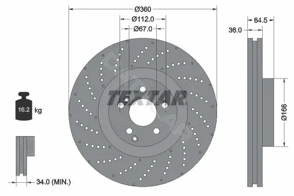 Тормозные диски TEXTAR 92260305