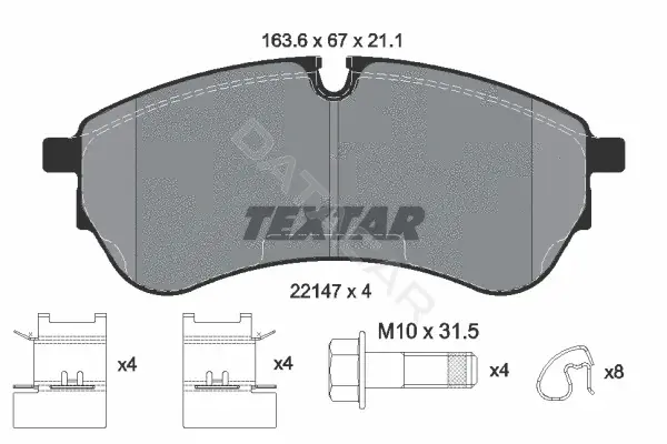 Тормозные колодки TEXTAR 2214701
