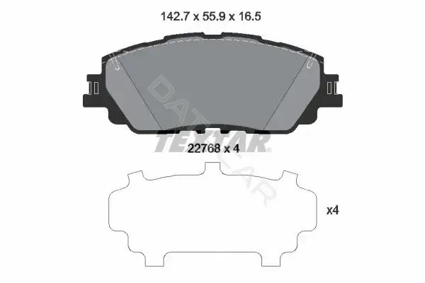 Тормозные колодки TEXTAR 2276801