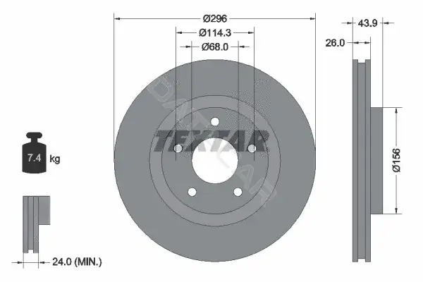 Тормозные диски TEXTAR 92167405