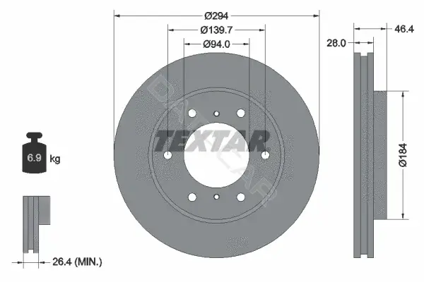Тормозные диски TEXTAR 92180205
