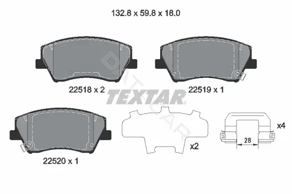 Тормозные колодки TEXTAR 2251801