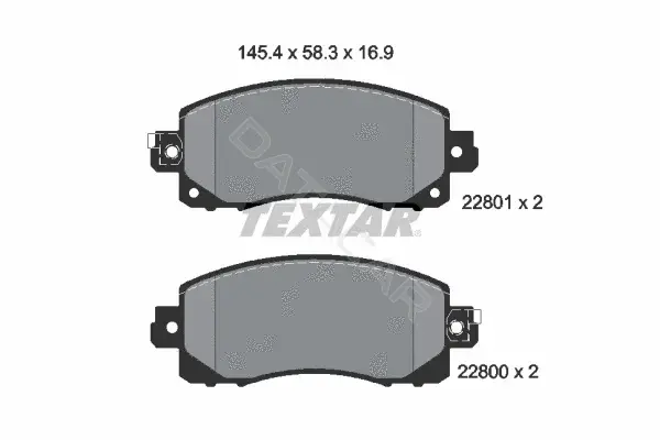 Тормозные колодки TEXTAR 2280001