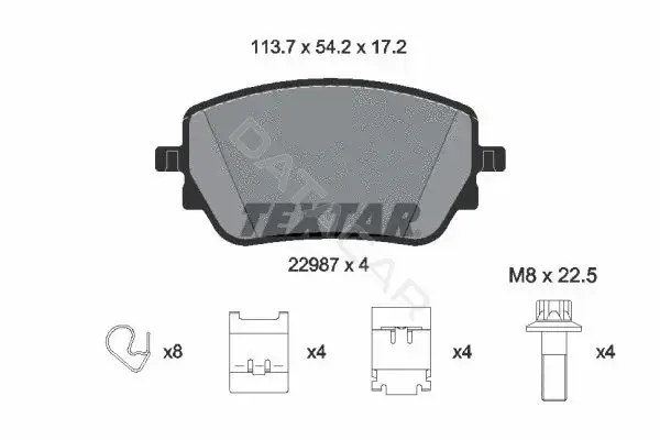 Тормозные колодки TEXTAR 2298701