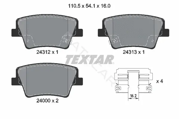 Тормозные колодки TEXTAR 2431201