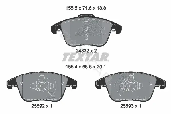 Тормозные колодки TEXTAR 2433205