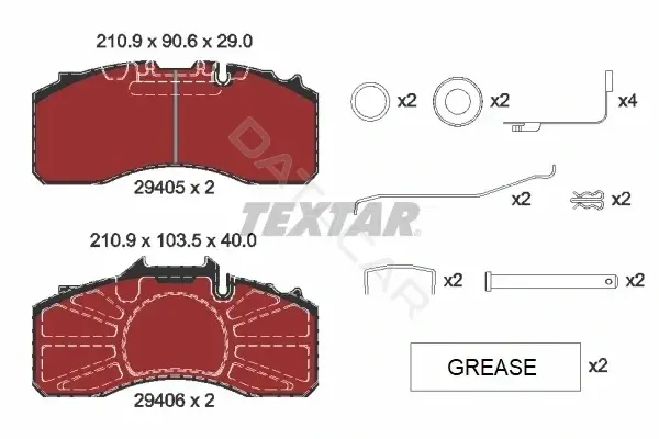 Тормозные колодки TEXTAR 2940501