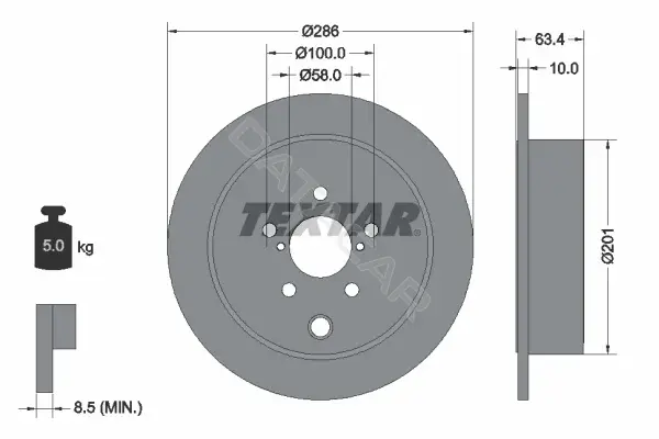 Тормозные диски TEXTAR 92200003