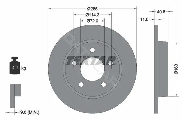 Тормозные диски TEXTAR 92130503