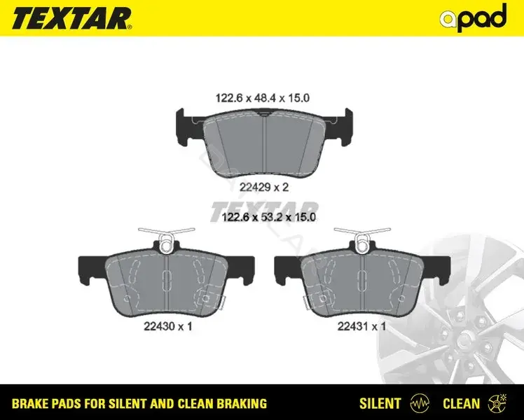 Тормозные колодки TEXTAR 2242901SC