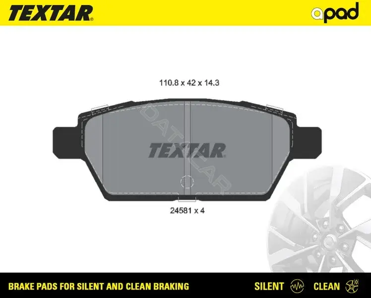 Тормозные колодки TEXTAR 2458102SC