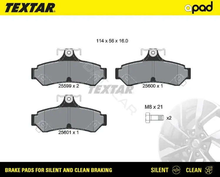 Тормозные колодки TEXTAR 2559901SC