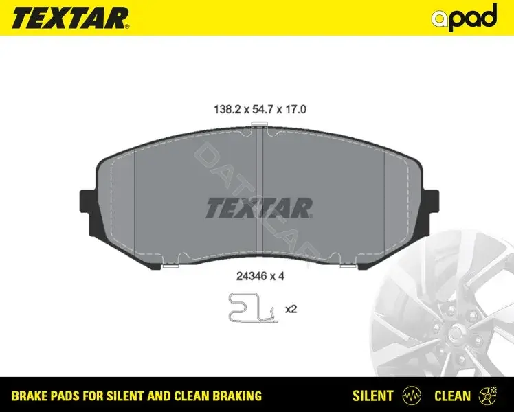 Тормозные колодки TEXTAR 2434601SC