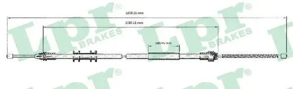 Трос ручника LPR/AP/RAL C0700B