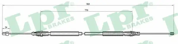 Трос ручника LPR/AP/RAL C0759B