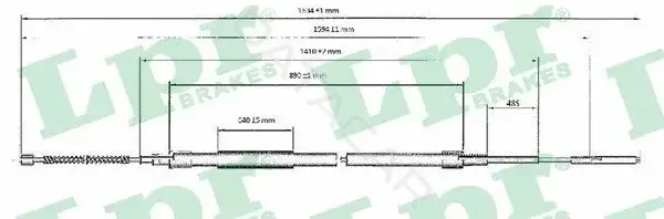 Трос ручника LPR/AP/RAL C0955B
