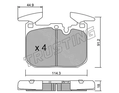 Тормозные колодки TRUSTING 1039.0