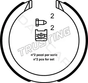 Колодки ручника TRUSTING 040.163K