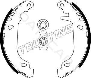 Барабанные колодки TRUSTING 088.216