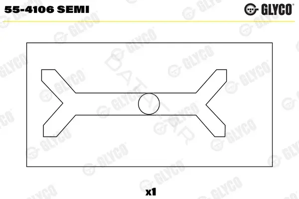 Вкладыши шатунные GLYCO 55-4106SEMI