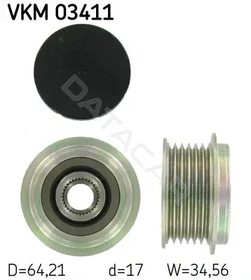 Шкив генератора SKF VKM03411