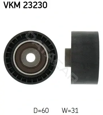 Ролик обводной ремня грм SKF VKM23230