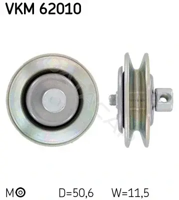 Ролик натяжной клинового ремня SKF VKM62010