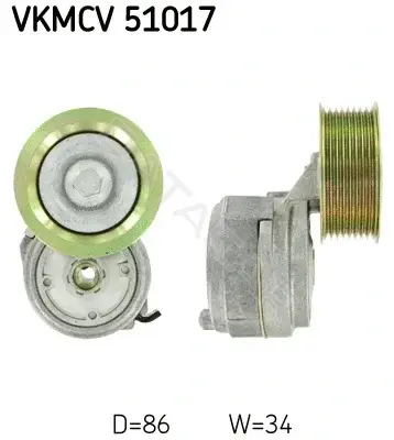 Натяжной ролик ГРМ SKF VKMCV51017
