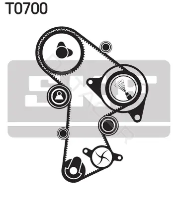 Комплект ГРМ с помпой SKF VKMC11000