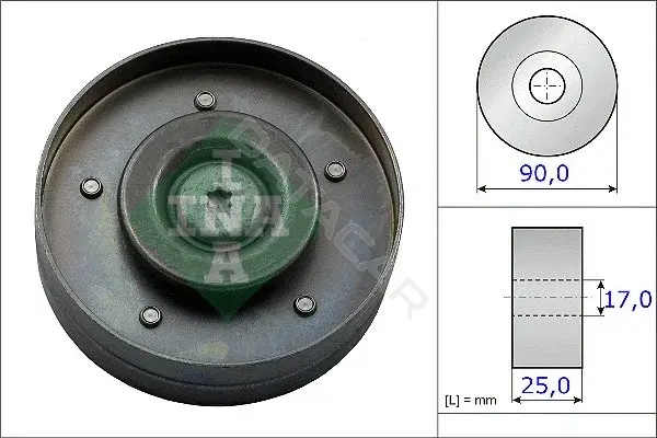 Ролик ремня генератора INA 532069410