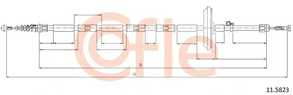 Трос ручника COFLE/TELCO 11.5823