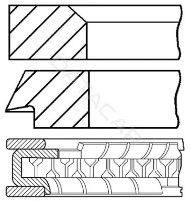Кольца поршневые GOETZE 08-849200-50