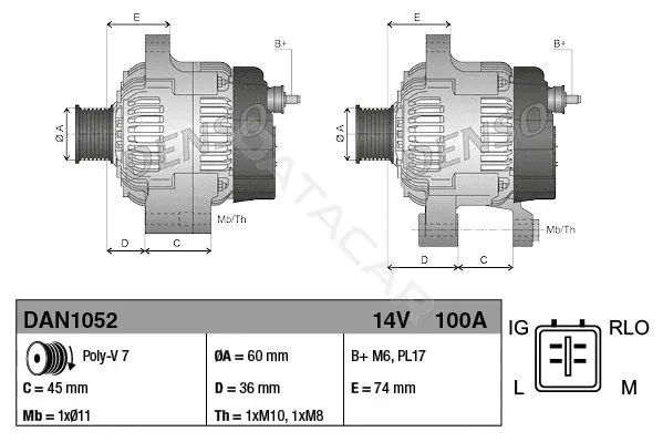 Генератор DENSO DAN1052