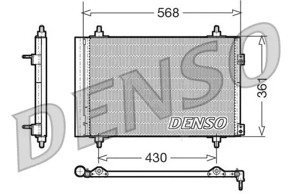 Радиатор кондиционера DENSO DCN07008