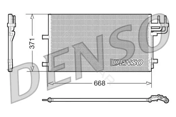 Радиатор кондиционера DENSO DCN10007