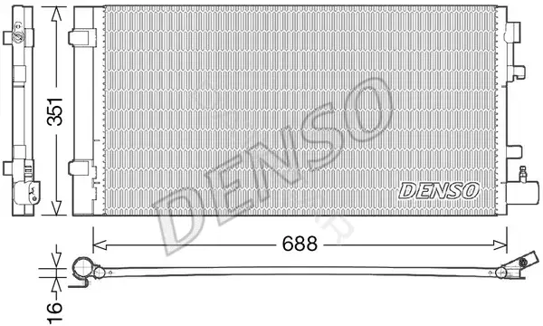 Радиатор кондиционера DENSO DCN23031