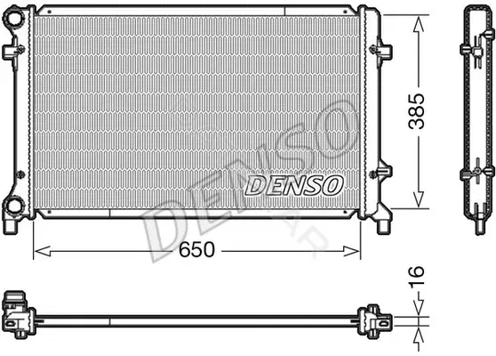 Радиатор охлаждения DENSO DRM02014