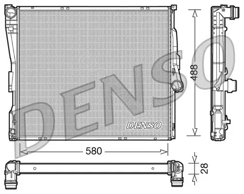 Радиатор охлаждения DENSO DRM05090