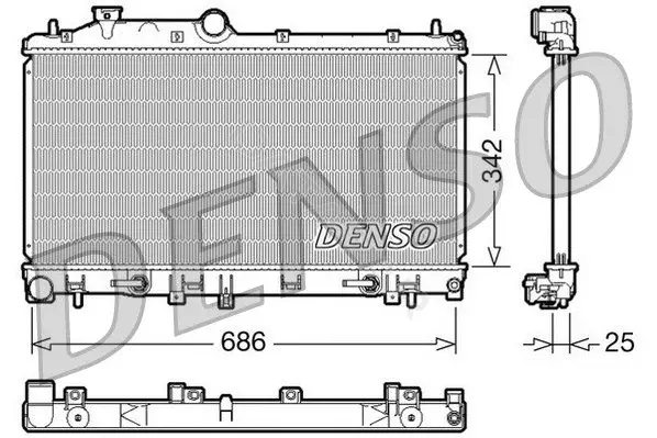 Радиатор охлаждения DENSO DRM36005