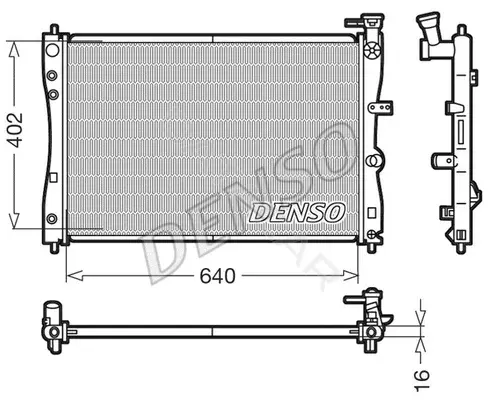 Радиатор охлаждения DENSO DRM45005