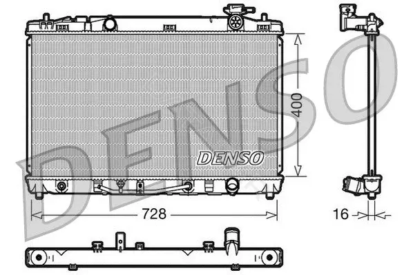 Радиатор охлаждения DENSO DRM50041