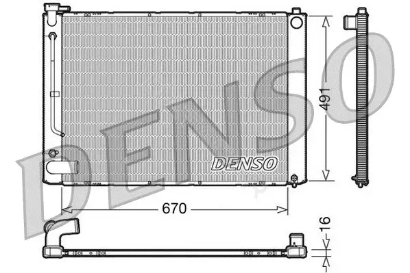Радиатор охлаждения DENSO DRM50055