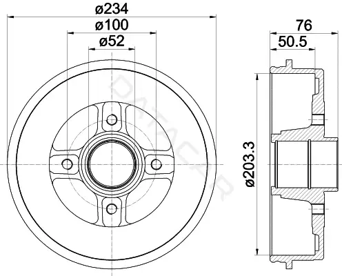 Тормозной барабан MINTEX MBD044