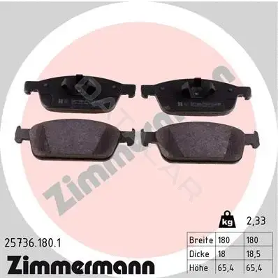 Тормозные колодки ZIMMERMANN 25736.180.1