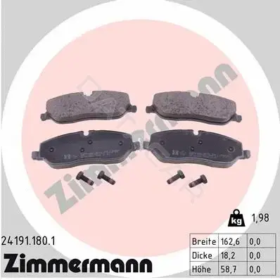 Тормозные колодки ZIMMERMANN 24191.180.1