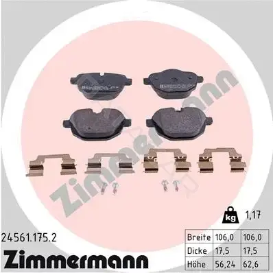 Тормозные колодки ZIMMERMANN 24561.175.2