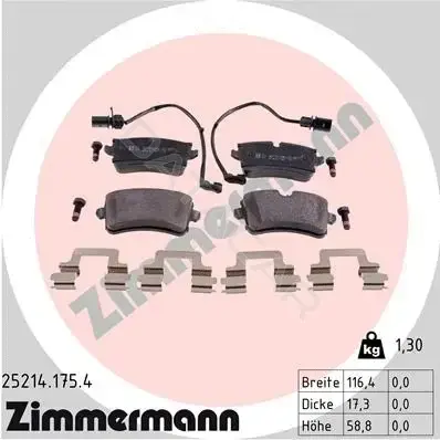 Тормозные колодки ZIMMERMANN 25214.175.4