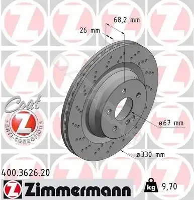 Тормозные диски ZIMMERMANN 400.3626.20