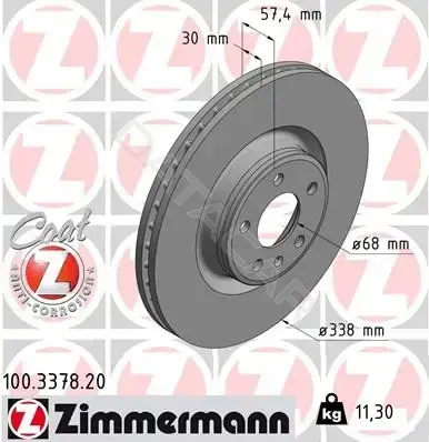 Тормозные диски ZIMMERMANN 100.3378.20