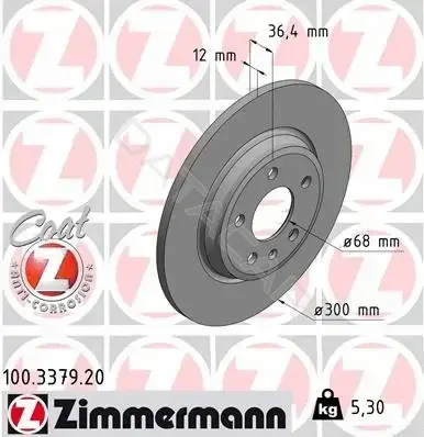 Тормозные диски ZIMMERMANN 100.3379.20